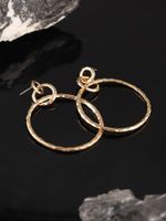 1 Pair Exaggerated Solid Color Circle Alloy Drop Earrings main image 4