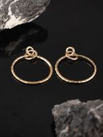 1 Pair Exaggerated Solid Color Circle Alloy Drop Earrings main image 3