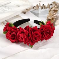 Frau Einfacher Stil Klassischer Stil Blume Tuch Applikationen Haarband main image 4