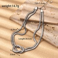 Simple Style Knot Stainless Steel Plating 18k Gold Plated Bracelets Necklace sku image 4