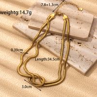 Simple Style Knot Stainless Steel Plating 18k Gold Plated Bracelets Necklace sku image 3