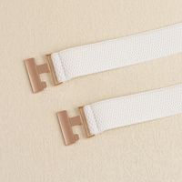 Casual Simple Style Solid Color Elastic Band Buckle Women's Woven Belts main image 5