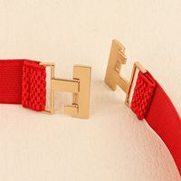 Casual Simple Style Solid Color Elastic Band Buckle Women's Woven Belts main image 7