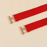 Casual Simple Style Solid Color Elastic Band Buckle Women's Woven Belts main image 6