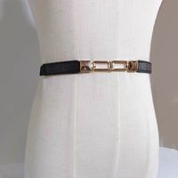 Simple Style Classic Style Solid Color Elastic Band Buckle Women's Woven Belts main image 1