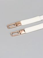 Simple Style Classic Style Solid Color Elastic Band Buckle Women's Woven Belts main image 5