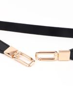 Simple Style Classic Style Solid Color Elastic Band Buckle Women's Woven Belts main image 7