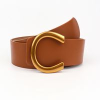 Simple Style Classic Style Letter Solid Color Pu Leather Buckle Women's Leather Belts main image 9