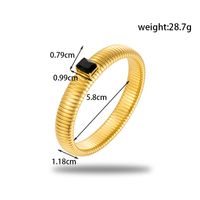 Simple Style Round Square Stainless Steel Plating Inlay Zircon 18k Gold Plated Bracelets Necklace sku image 3