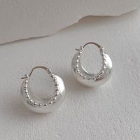1 Pair Vintage Style Semicircle Solid Color Alloy Earrings sku image 2