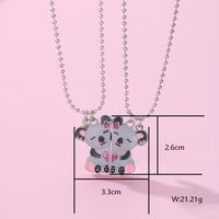 Cartoon Style Cute Bear Alloy Girl's Pendant Necklace sku image 3