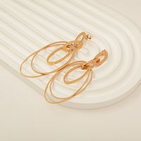 1 Pair Elegant Streetwear Oval Plating 304 Stainless Steel 14K Gold Plated Drop Earrings main image 3