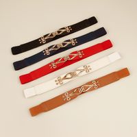 Vacation Simple Style Printing Pu Leather Buckle Women's Leather Belts main image 1