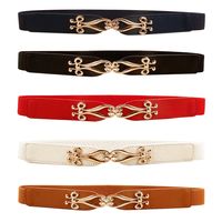 Vacation Simple Style Printing Pu Leather Buckle Women's Leather Belts main image 4