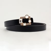 Vacation Simple Style Classic Style Geometric Pu Leather Inlay Rhinestones Women's Leather Belts main image 5
