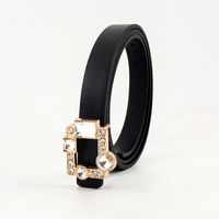 Vacation Simple Style Classic Style Geometric Pu Leather Inlay Rhinestones Women's Leather Belts main image 4