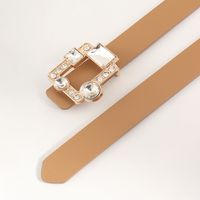 Vacation Simple Style Classic Style Geometric Pu Leather Inlay Rhinestones Women's Leather Belts main image 9