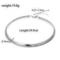 Simple Style Streetwear Solid Color Stainless Steel Plating 18k Gold Plated Bracelets Necklace sku image 6