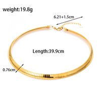 Simple Style Streetwear Solid Color Stainless Steel Plating 18k Gold Plated Bracelets Necklace sku image 5