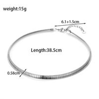 Simple Style Streetwear Solid Color Stainless Steel Plating 18k Gold Plated Bracelets Necklace sku image 8