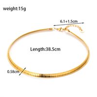 Simple Style Streetwear Solid Color Stainless Steel Plating 18k Gold Plated Bracelets Necklace sku image 7