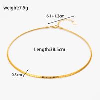 Simple Style Streetwear Solid Color Stainless Steel Plating 18k Gold Plated Bracelets Necklace sku image 1