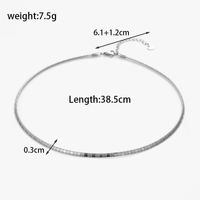 Simple Style Streetwear Solid Color Stainless Steel Plating 18k Gold Plated Bracelets Necklace sku image 2