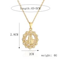 Ig Style Simple Style Human Virgin Mary Copper Plating Inlay Zircon Gold Plated Pendant Necklace sku image 2