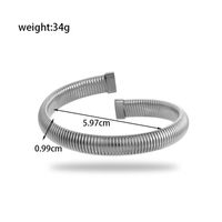 Simple Style Round Solid Color Stainless Steel Plating 18k Gold Plated Bracelets Necklace sku image 2