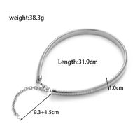 Simple Style Round Solid Color Stainless Steel Plating 18k Gold Plated Bracelets Necklace sku image 4