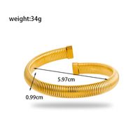 Einfacher Stil Runden Einfarbig Rostfreier Stahl Überzug 18 Karat Vergoldet Armbänder Halskette main image 2