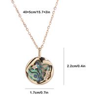 Vacation Marine Style Beach Star Waves Stainless Steel Copper Plating Inlay Shell Zircon 14k Gold Plated Pendant Necklace main image 2
