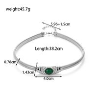 À La Française Style Simple Rond Acier Inoxydable Placage Incruster Zircon Plaqué Or 18k Collier main image 2