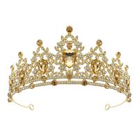 Glam Luxurious Lady Crown Alloy Plating Inlay Zircon Crown sku image 3