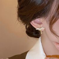 1 Pair Simple Style Shiny Bird Plating Inlay Alloy Rhinestones Gold Plated Ear Studs main image 3
