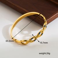 Ig Style Funny Devil's Eye Heart Shape Stainless Steel Plating 18k Gold Plated Rings Bracelets Necklace sku image 3