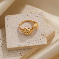 Romantisch Geometrisch Herzform Blume Kupfer Überzug 18 Karat Vergoldet Versilbert Offener Ring main image 3