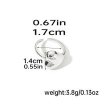 Romantic Geometric Heart Shape Flower Copper Plating 18k Gold Plated Silver Plated Open Rings sku image 2