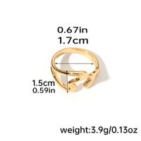 Romantisch Geometrisch Herzform Blume Kupfer Überzug 18 Karat Vergoldet Versilbert Offener Ring sku image 3
