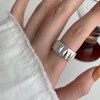Wholesale Simple Style Solid Color Copper Silver Plated Rings sku image 1