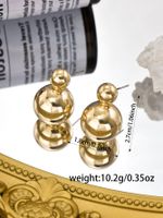 1 Pair Simple Style Round Plating Ccb Ear Studs main image 2