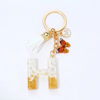 Simple Style Letter Resin Tassel Epoxy Bag Pendant Keychain sku image 8