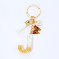 Simple Style Letter Resin Tassel Epoxy Bag Pendant Keychain sku image 10