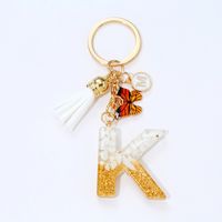 Simple Style Letter Resin Tassel Epoxy Bag Pendant Keychain sku image 11