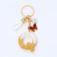 Simple Style Letter Resin Tassel Epoxy Bag Pendant Keychain sku image 17