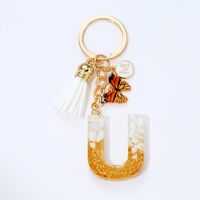 Simple Style Letter Resin Tassel Epoxy Bag Pendant Keychain sku image 21