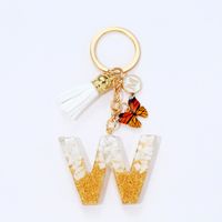 Simple Style Letter Resin Tassel Epoxy Bag Pendant Keychain sku image 23