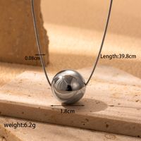 Ig Style Simple Style Round Stainless Steel Plating 18k Gold Plated Earrings Necklace sku image 7