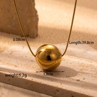 Ig-stil Einfacher Stil Runden Rostfreier Stahl Überzug 18 Karat Vergoldet Ohrringe Halskette main image 8