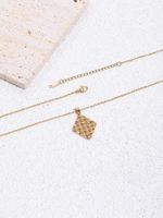 Cute Simple Style Moon Cat Rhombus Copper Plating Inlay Zircon 18k Gold Plated Pendant Necklace main image 6